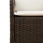 Preview: Gartenstühle mit Kissen 2 Stk. Braun Poly Rattan