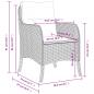 Preview: Gartenstühle mit Kissen 2 Stk. Braun Poly Rattan