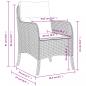 Preview: Gartenstühle mit Kissen 2 Stk. Hellgrau Poly Rattan