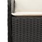 Preview: 9-tlg. Garten-Essgruppe mit Kissen Schwarz Poly Rattan