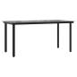 Preview: 7-tlg. Garten-Essgruppe mit Kissen Hellgrau Poly Rattan