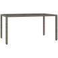 Preview: 7-tlg. Garten-Essgruppe mit Kissen Grau Poly Rattan