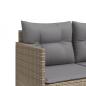 Preview: Sonnenliege mit Kissen Beige Poly Rattan