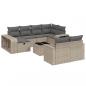 Preview: 11-tlg. Garten-Sofagarnitur mit Kissen Grau Poly Rattan