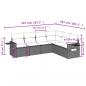 Preview: 6-tlg. Garten-Sofagarnitur mit Kissen Schwarz Poly Rattan
