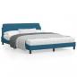 Preview: ARDEBO.de - Bettgestell mit Kopfteil Blau 160x200 cm Samt