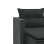 Preview: Gartensofa 2-Sitzer mit Hockern Schwarz Poly Rattan