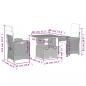 Preview: 3-tlg. Garten-Essgruppe mit Kissen Grau Poly Rattan