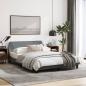 Preview: Bettgestell mit Kopfteil Hellgrau 140x190 cm Stoff