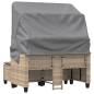 Preview: Gartensofa 2-Sitzer mit Dach und Hockern Beige Poly Rattan