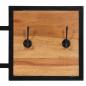 Preview: Wandgarderobe 90x1x35 cm Massivholz Akazie und Eisen