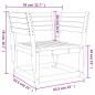 Preview: Gartenstuhl Wachsbraun Massivholz Kiefer