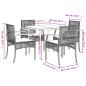 Preview: 5-tlg. Garten-Essgruppe mit Kissen Grau Poly Rattan