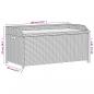 Preview: Bank mit Stauraum Grau 100x50x52 cm Poly Rattan Akazienholz