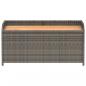 Preview: Bank mit Stauraum Grau 100x50x52 cm Poly Rattan Akazienholz