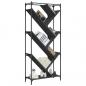 Preview: Bücherregal Schwarz 79x30x180 cm Holzwerkstoff und Metall