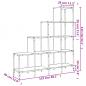 Preview: Bücherregal Grau Sonoma 122x30x132 cm Holzwerkstoff und Metall
