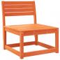 Preview: Gartensofas mit Kissen 2 Stk. Wachsbraun Massivholz Kiefer