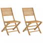 Preview: Gartenstühle 2 Stk. Klappbar 48,5x61,5x87 cm Massivholz Akazie