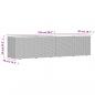 Preview: Gartentruhe Grau 220x50x54 cm Poly Rattan Akazienholz