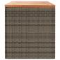 Preview: Gartentruhe Grau 220x50x54 cm Poly Rattan Akazienholz
