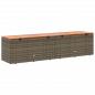 Preview: Gartentruhe Grau 220x50x54 cm Poly Rattan Akazienholz
