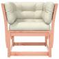 Preview: Gartensofa mit Armlehnen und Kissen Massivholz Douglasie