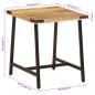 Preview: Beistelltisch 45x45x50 cm Massivholz Mango und Eisen