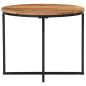 Preview: Couchtisch 55x55x45 cm Massivholz Akazie und Eisen