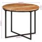 Preview: Couchtisch 55x55x45 cm Massivholz Akazie und Eisen