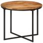 Preview: Couchtisch 55x55x45 cm Massivholz Akazie und Eisen