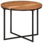 Preview: Couchtisch 55x55x45 cm Massivholz Akazie und Eisen