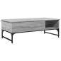 Preview: Couchtisch Grau Sonoma 100x50x35 cm Holzwerkstoff und Metall