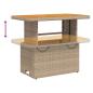 Preview: 2-tlg. Garten-Essgruppe mit Kissen Beige Poly Rattan