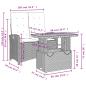 Preview: 2-tlg. Garten-Essgruppe mit Kissen Beige Poly Rattan