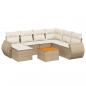 Preview: 8-tlg. Garten-Sofagarnitur mit Kissen Beige Poly Rattan