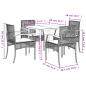 Preview: 5-tlg. Garten-Essgruppe mit Kissen Schwarz Poly Rattan