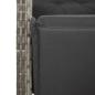 Preview: 4-tlg. Garten-Essgruppe mit Kissen Grau Poly Rattan