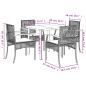 Preview: 5-tlg. Garten-Essgruppe mit Kissen Beige Poly Rattan