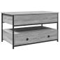 Preview: Couchtisch Grau Sonoma 85x50x50 cm Holzwerkstoff und Metall