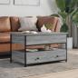 Preview: Couchtisch Grau Sonoma 85x50x50 cm Holzwerkstoff und Metall