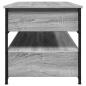 Preview: Couchtisch Grau Sonoma 85x50x50 cm Holzwerkstoff und Metall