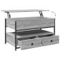 Preview: Couchtisch Grau Sonoma 85x50x50 cm Holzwerkstoff und Metall