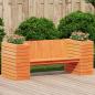 Preview: ARDEBO.de - Gartenbank mit Pflanzkübeln Braun 167,5x60x65 cm Kiefernholz