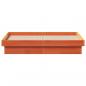 Preview: Massivholzbett mit LED-Beleuchtung Wachsbraun 140x190 cm Kiefer