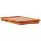 Preview: Massivholzbett mit LED-Beleuchtung Wachsbraun 140x190 cm Kiefer
