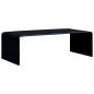 Preview: ARDEBO.de - Couchtisch Schwarz 98x45x31 cm Hartglas 