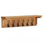 Preview: ARDEBO.de - Wandgarderobe 60x16x16 cm Massivholz Eiche