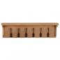 Preview: Wandgarderobe 60x16x16 cm Massivholz Eiche