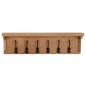 Preview: Wandgarderobe 60x16x16 cm Massivholz Eiche